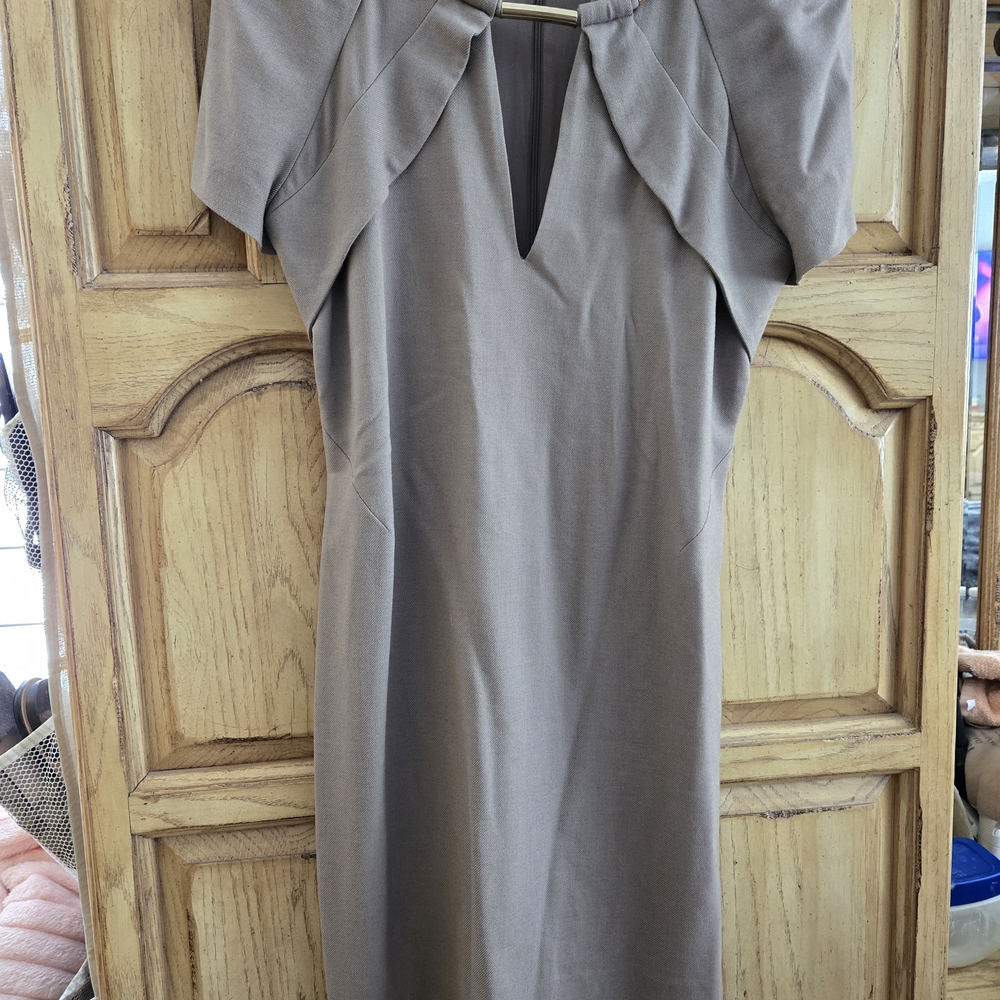 Gucci Elegant Brown Midi Dress